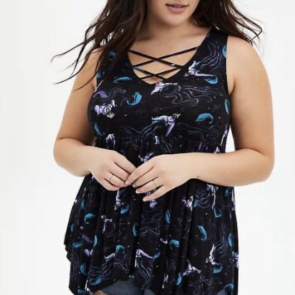 Disney NWT Ursula Torrid Shark bite tank dress